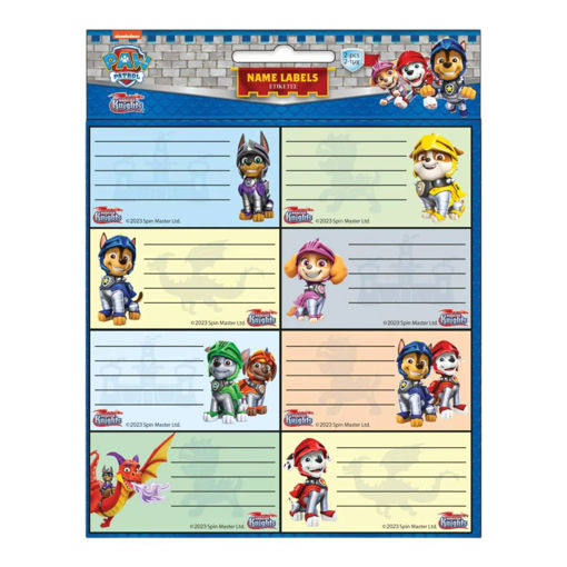 Picture of PAW PATROL NAME LABELS 16 PACK